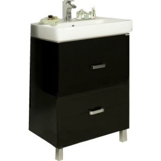 Мебель для ванной тумба Акватон Америна 60 Н черный глянец	
