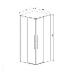 Душевой уголок Slim-N VSS-4SN8010CLB, 1000*800, черный, стекло прозрачное