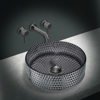 Раковина стеклянная Vincea VBS-5GL03, 400*400*125, накладная, цвет черный	