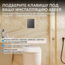 Кнопка смыва ABBER AC0124NG пневматическая, никель