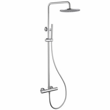 Душевая стойка ABBER Wasser Kreis AF8160L с термостатом без излива, хром	