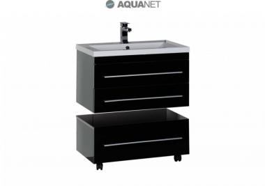 Мебель для ванной тумба Aquanet Верона 75 черная 180174	