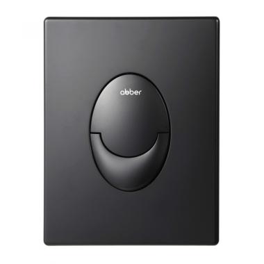 Кнопка смыва ABBER AC0125MB пневматическая, черная матовая	