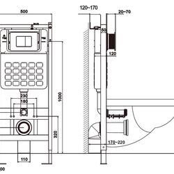 Инсталляция ABBER AC0105 для подвесного унитаза