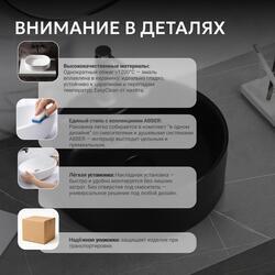 Раковина накладная ABBER Bequem AC2104MB черная матовая