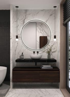 Столешница прямая FLAT NERO MARQUINA 1210*460*70	