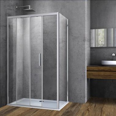 Душевой уголок Soft VSR-3SO9012CL, 1200*900, хром, стекло прозрачное	