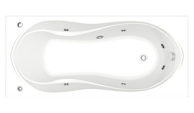 Отдельно стоящая ванна Bas Ямайка с гидромассажем 180x80	