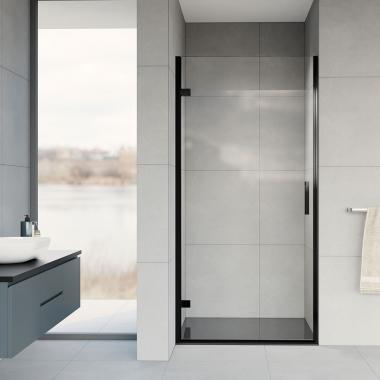 Душевая дверь Flex VDP-1F900CLB, 900, черный, стекло прозрачное Vincea VDP-1F900CLB	