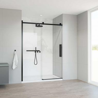 Душевая дверь Como Soft VDS-1CS150CLB, 1500, черный, стекло прозрачное	