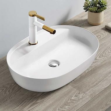 Раковина керамическая Vincea VBS-122, 600*400*135, накладная, цвет белый	