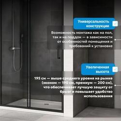 Душевая дверь ABBER Schwarzer Diamant AG30130B5