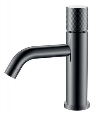 Смеситель STICK для умыв. низ. Shine Gun Metal низкий с ручкой DIAMOND	