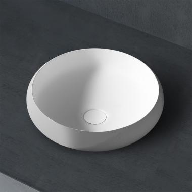 Раковина накладная ABBER Stein AS2613 белая матовая	