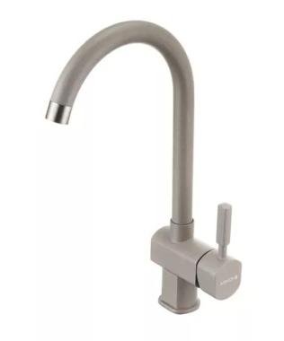 Однорычажный смеситель для кухни Акватон Лиам серый шелк	