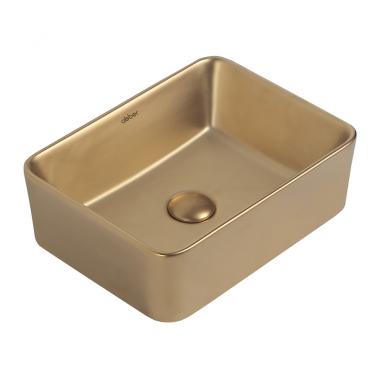 Раковина накладная ABBER Rechteck AC2213MMG золото матовое	