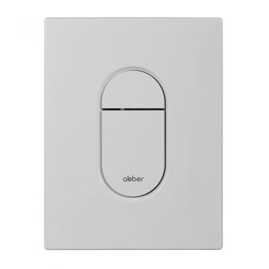 Кнопка смыва ABBER AC0124MW пневматическая, белая матовая