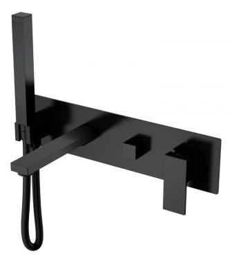 Смеситель для ванны встроенный Qubic Matt Black	