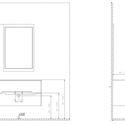 Тумба с раковиной ORKA Lodi 65 подвесная, белый, золото