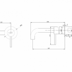 Смеситель ABBER Wasser Kreis AF8112G для раковины скрытого монтажа, золото матовое