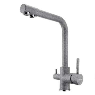 Однорычажный смеситель для кухни Акватон Руан фильтр серый	