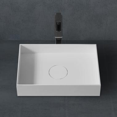 Раковина накладная ABBER Stein AS2621 белая матовая	