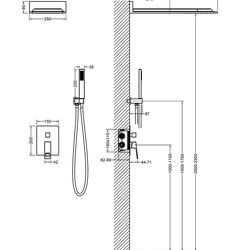 Душевая система Timo Briana SX-7139/00SM скрытого монтажа, хром