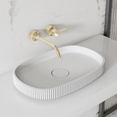 Раковина накладная ABBER Stein AS2601 белая матовая	