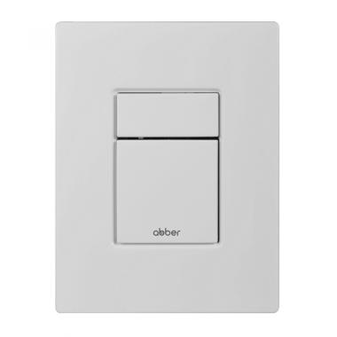 Кнопка смыва ABBER AC0123MW пневматическая, белая матовая	