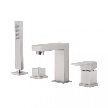 Смеситель ABBER Daheim AF8213SP на борт ванны, сатин	