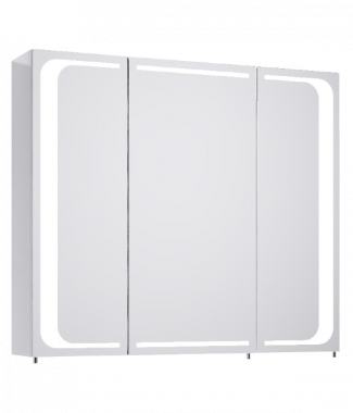  Зеркальный шкаф Aqwella Milan с подсветкой белый Mil.04.08	