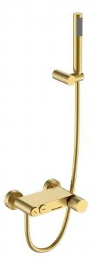 Смеситель STICK для ванны Matt Gold c ручкой DIAMOND	