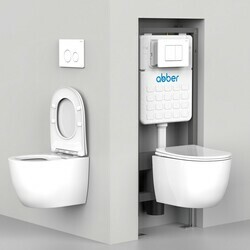 Унитаз ABBER Rechteck AC1201MW подвесной белый матовый, безободковый