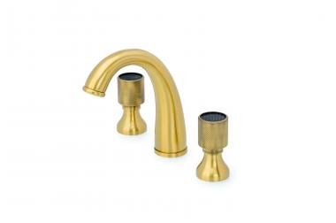 Смеситель для умывальника на 3 отв. ROYAL CRYSTAL black, бронза_Комплект	