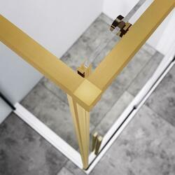 Душевой уголок Slim-N VSR-4SN8011CLG, 1100*800, брашированное золото, стекло прозрачное