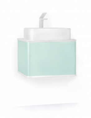Мебель для ванной тумба Jorno Pastel 58 подвесная (бирюзовый бриз) (Pas.01.58/P/BL)	