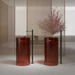 Раковина отдельностоящая прозрачная ABBER Kristall AT2708Opal коричневая