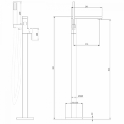 Смеситель ABBER Daheim AF8215NG напольный, никель