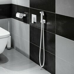 Смеситель встроенный с гигиеническим душем Timo Selene 2089/16SM белый матовый