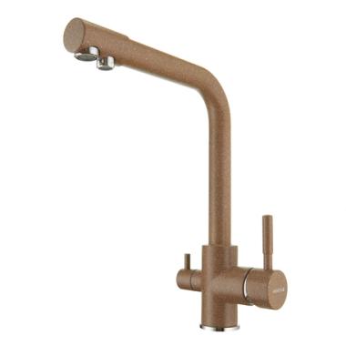Однорычажный смеситель для кухни Акватон Руан фильтр терракот	