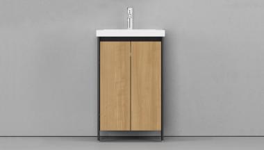 Мебель для ванной тумба Velvex Klaufs 50.2D-617.217 Черный матовый + дерево (tnKLA.50.2D-617.217)	