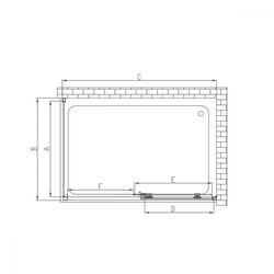 Душевой уголок Soft VSR-3SO1014CL, 1400*1000, хром, стекло прозрачное