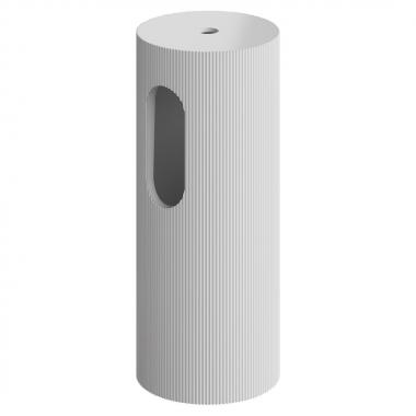 Пьедестал для раковины рифленый Corian 300*720 Matte white	