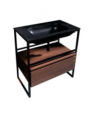 Мебель для ванной тумба Loft 80 dark wood, 1 полка (894-080-D)	