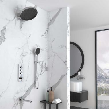 Душевой комплект VSFW-433TI3CH встраиваемый, термостатический, трехрежимный, хром	