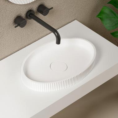 Раковина накладная ABBER Stein AS2603 белая матовая	