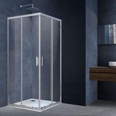 Душевой уголок Rapid VSS-3R80/90CL, (800-900)x(800-900), хром, стекло прозрачное Vincea VSS-3R80/90CL	