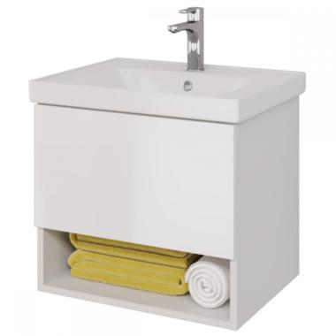 Dreja 60 см, подвесная, 1 ящик, push-to-open, белый глянец