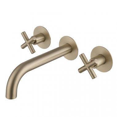 Смеситель ABBER Wasser Kreis AF81121G для раковины скрытого монтажа, золото матовое	