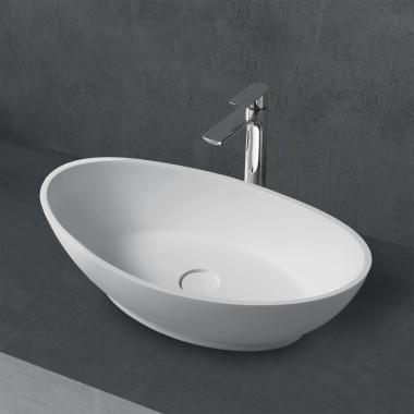 Раковина накладная ABBER Stein AS2610 белая матовая	